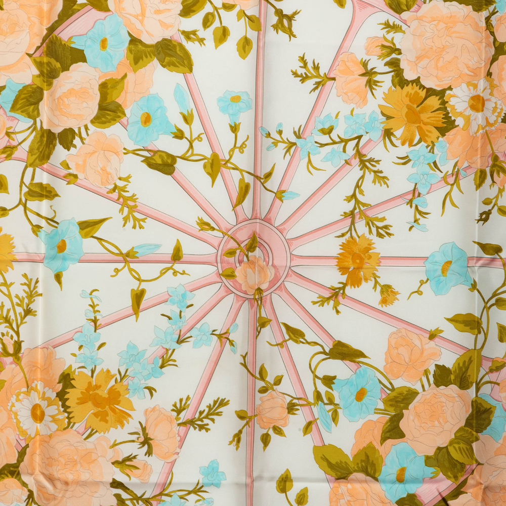 Pre-Loved Hermes Romantique for Takashimaya Silk Scarf 90 - Picture 2 of 6